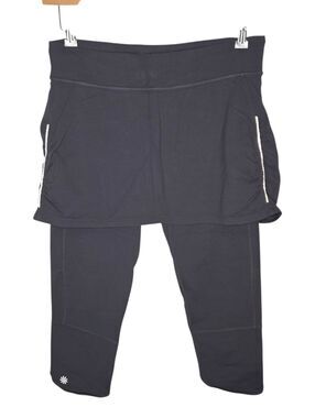 Athleta Vintage Y2k Skort Capris Gray Skirted Leggings Large